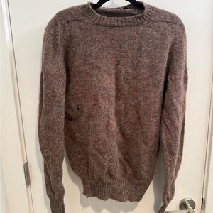 Nordstrom Men's Heathered Brown Crewneck Sweater